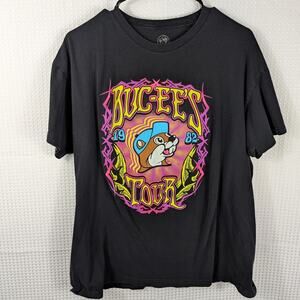 Buc-ee’s Tour T-Shirt Men’s L Black 1982-2021 Psychedelic Graphic Roadtrip Tee